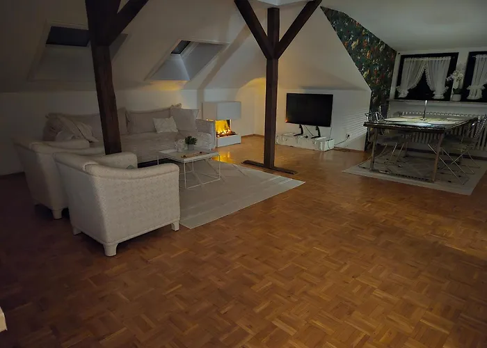Apartament Exklusives 2 Dachstudio Mit Kamin Perfekte Lage Fuer Phantasialand Und Koeln Messe Inkl Parkplatz Und Vollausstattung Norvenich