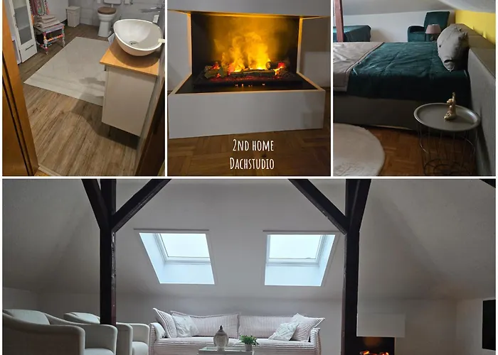 Exklusives 2 Dachstudio Mit Kamin Perfekte Lage Fuer Phantasialand Und Koeln Messe Inkl Parkplatz Und Vollausstattung Apartament Norvenich
